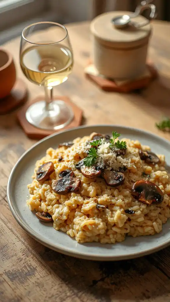 creamy mushroom risotto recipe