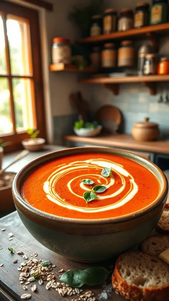 creamy oat and tomato soup