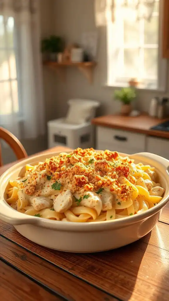 creamy pasta and chicken