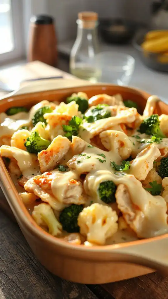 creamy pasta chicken bake