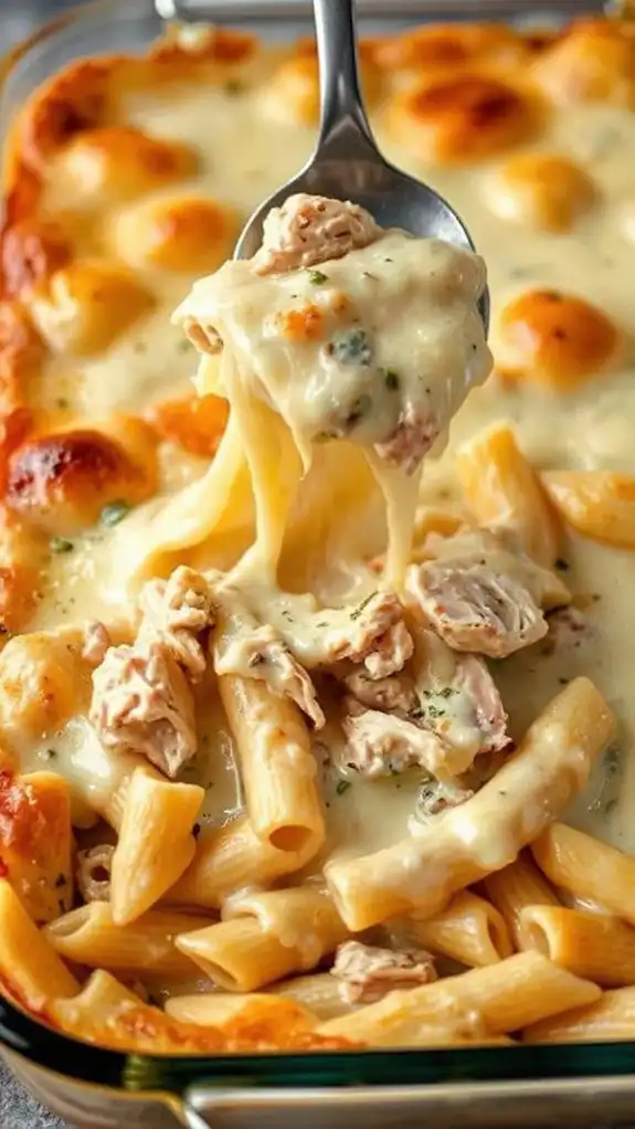 creamy pasta chicken casserole