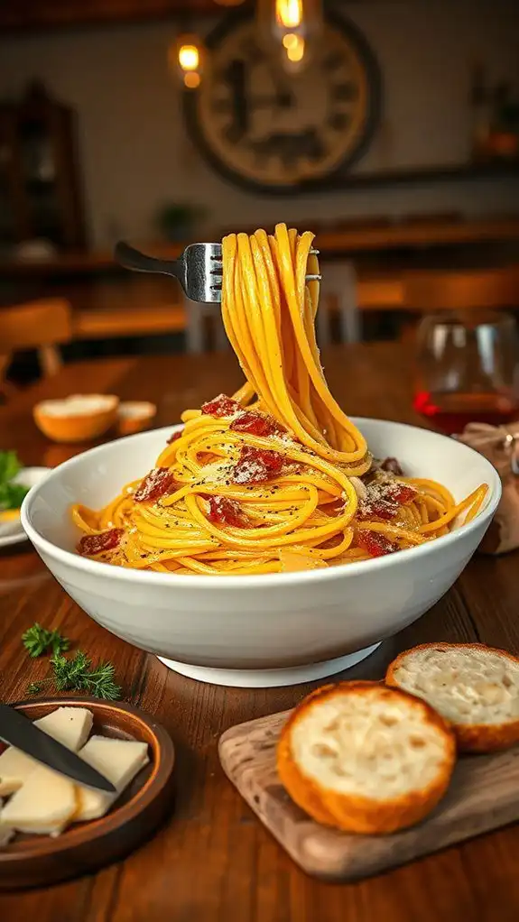 creamy pasta with bacon