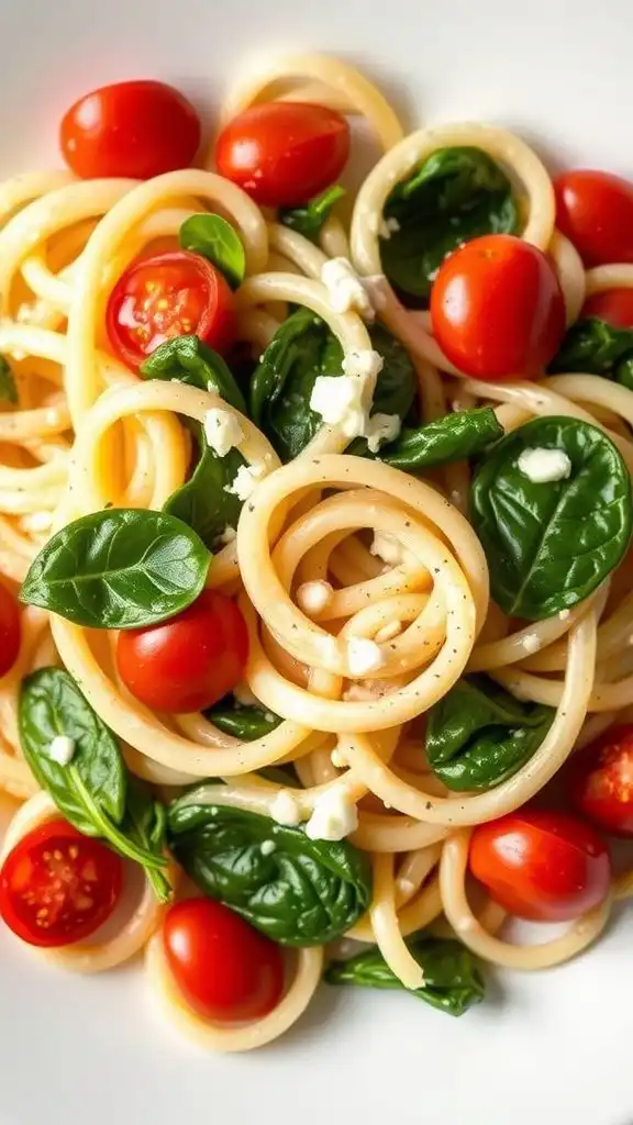 creamy pasta with spinach