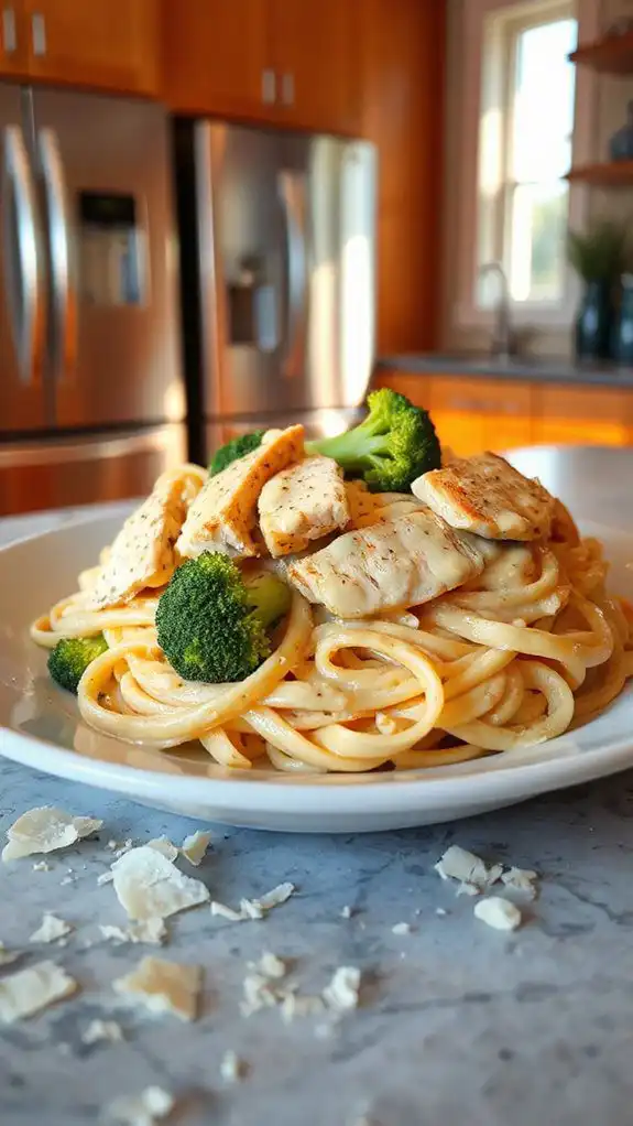 creamy pasta with vegetables