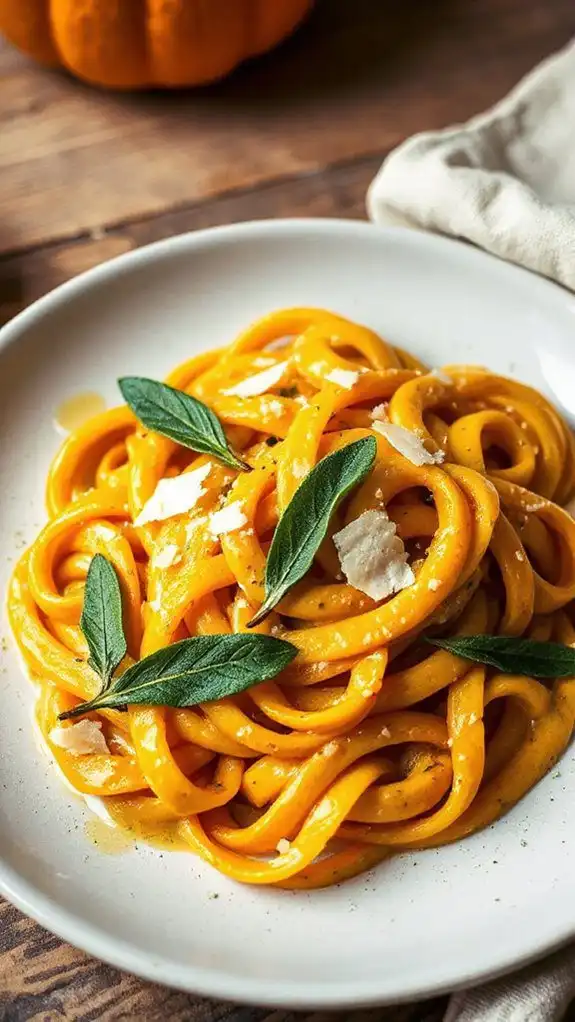 creamy pumpkin sage pasta