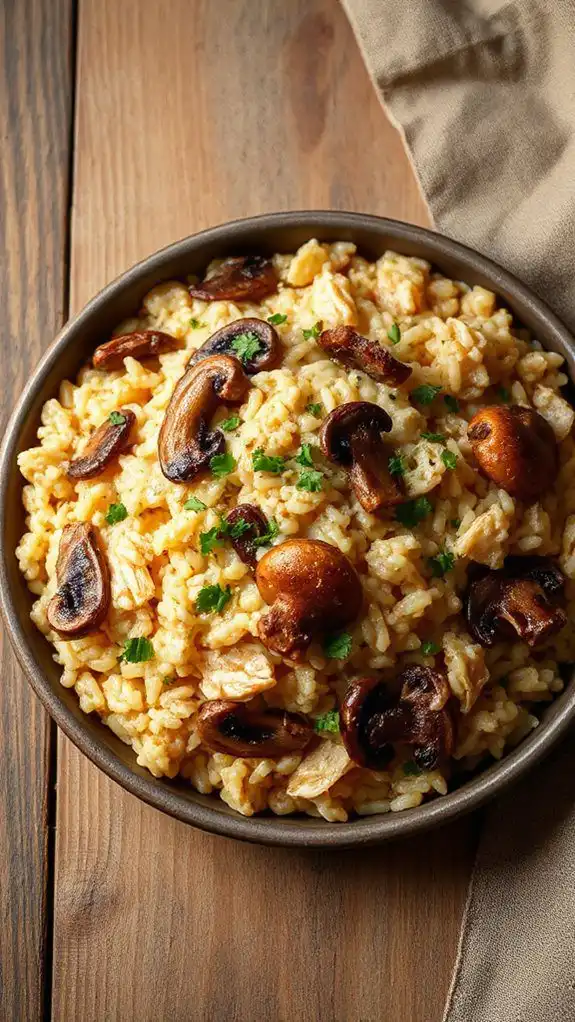 creamy risotto with chicken