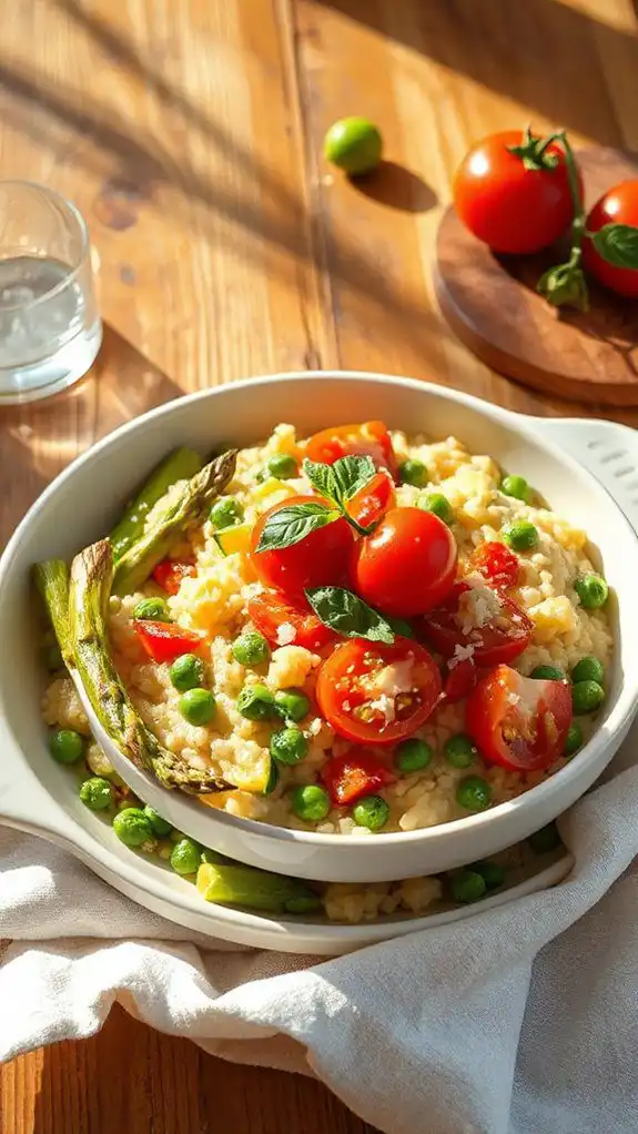 creamy risotto with vegetables