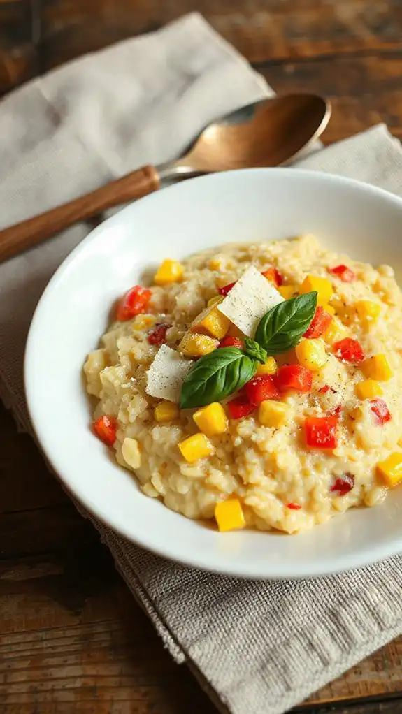 creamy roasted corn risotto