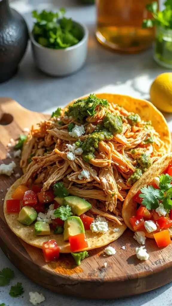 creamy salsa verde tacos