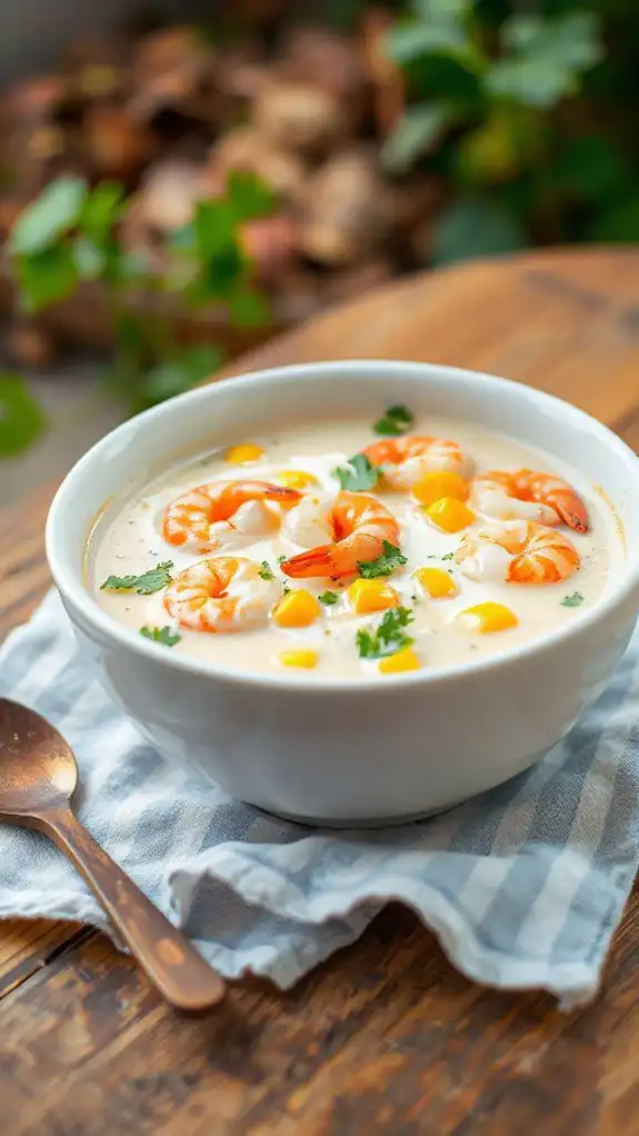 creamy seafood corn soup