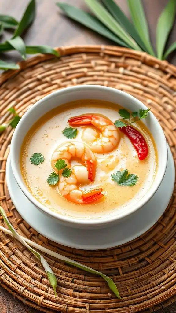 creamy shrimp coconut soup