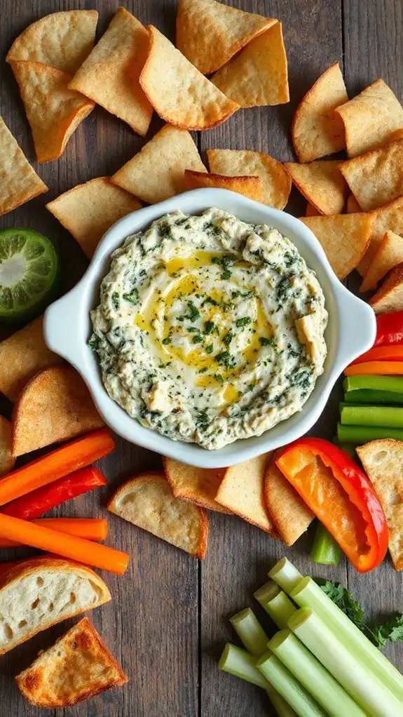 creamy spinach artichoke dip