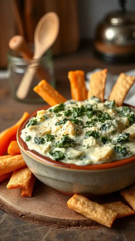 creamy spinach artichoke dip