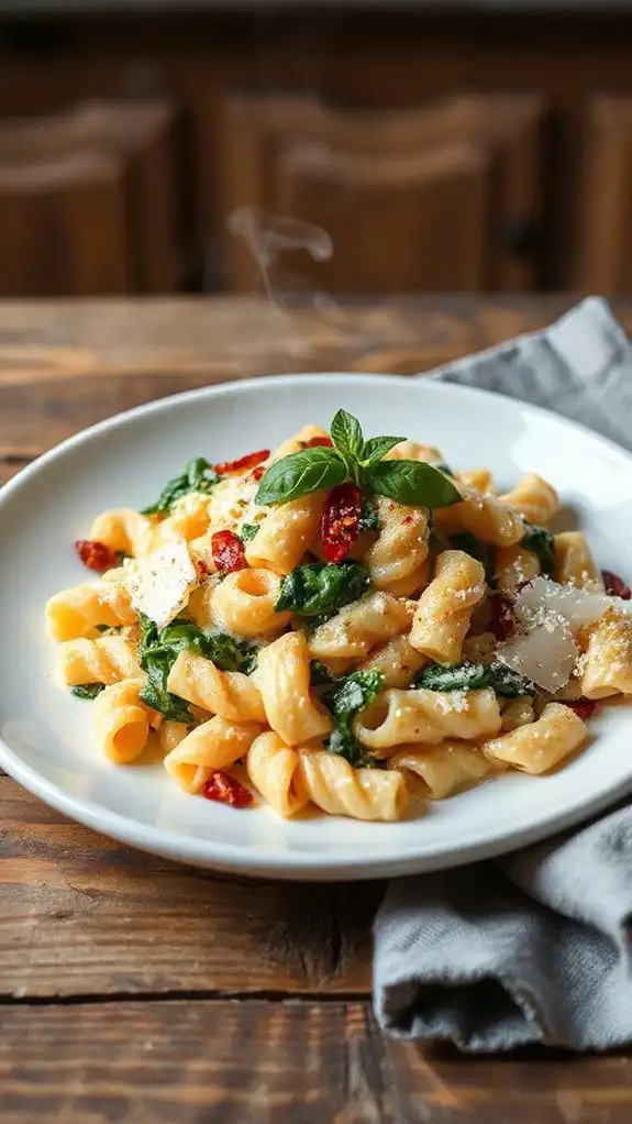 creamy spinach artichoke pasta