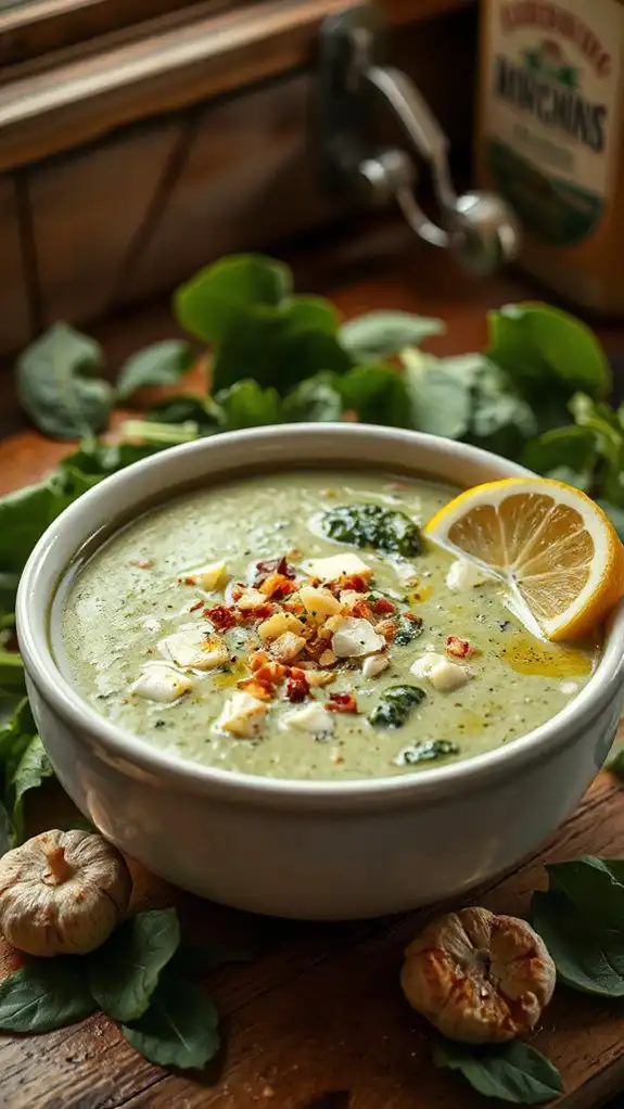 creamy spinach artichoke soup