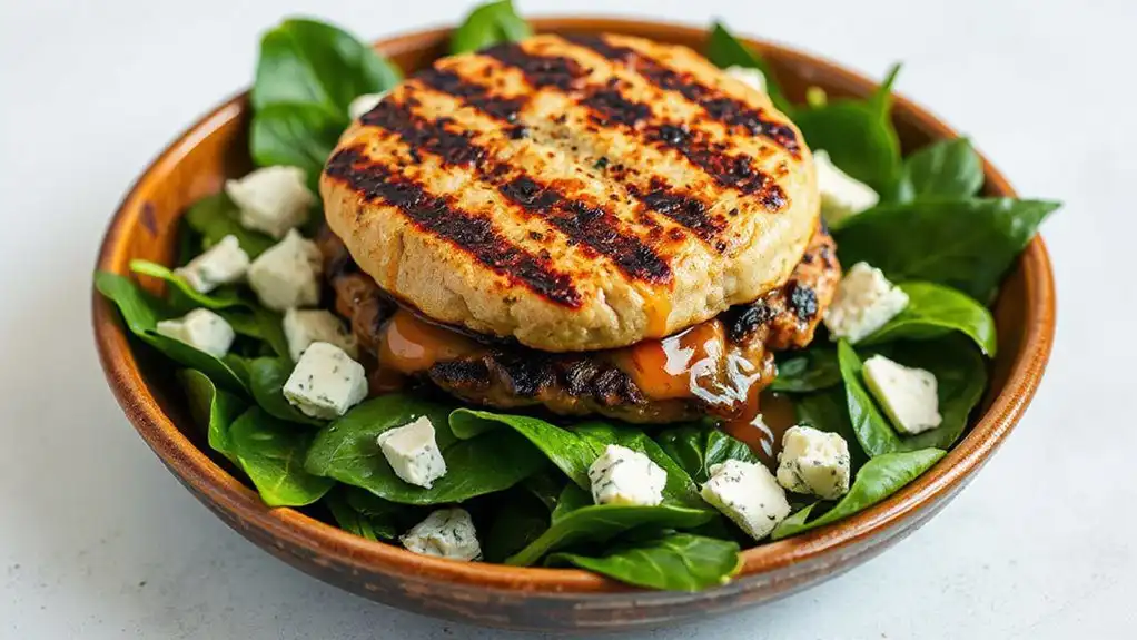 creamy spinach blue cheese