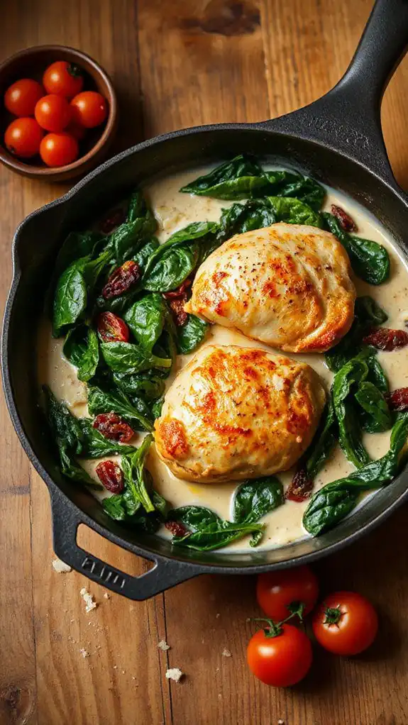 creamy spinach chicken dish
