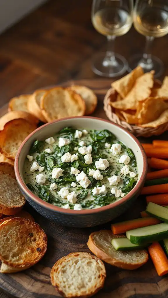 creamy spinach feta dip