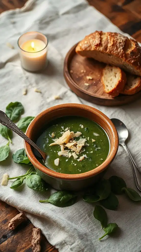 creamy spinach parmesan soup