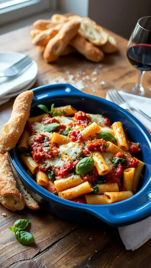 creamy spinach ricotta pasta