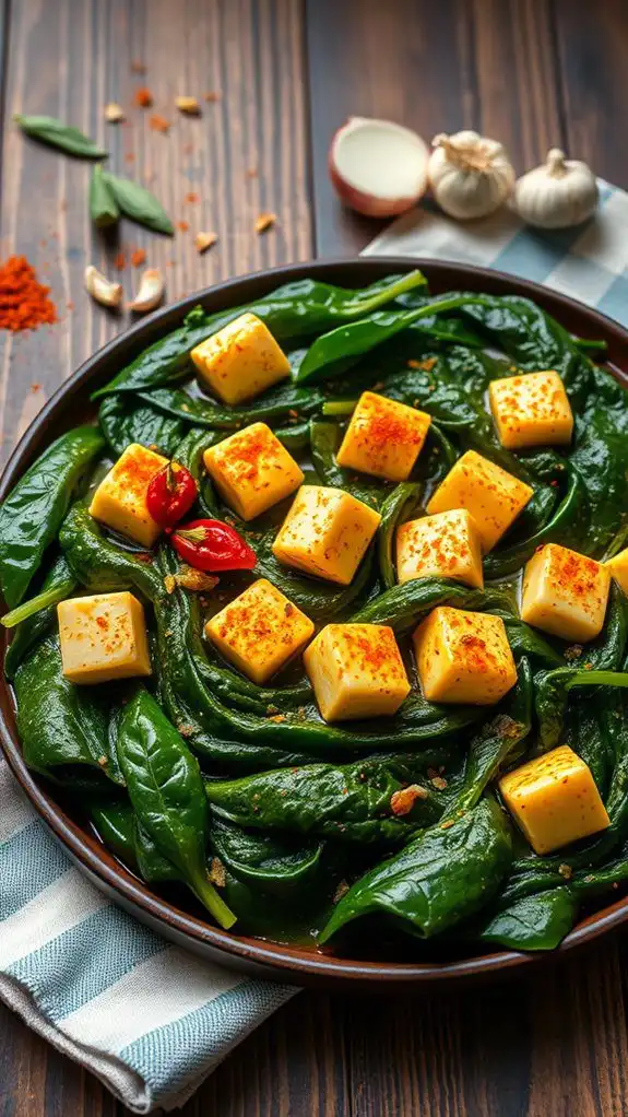 creamy spinach with cheese