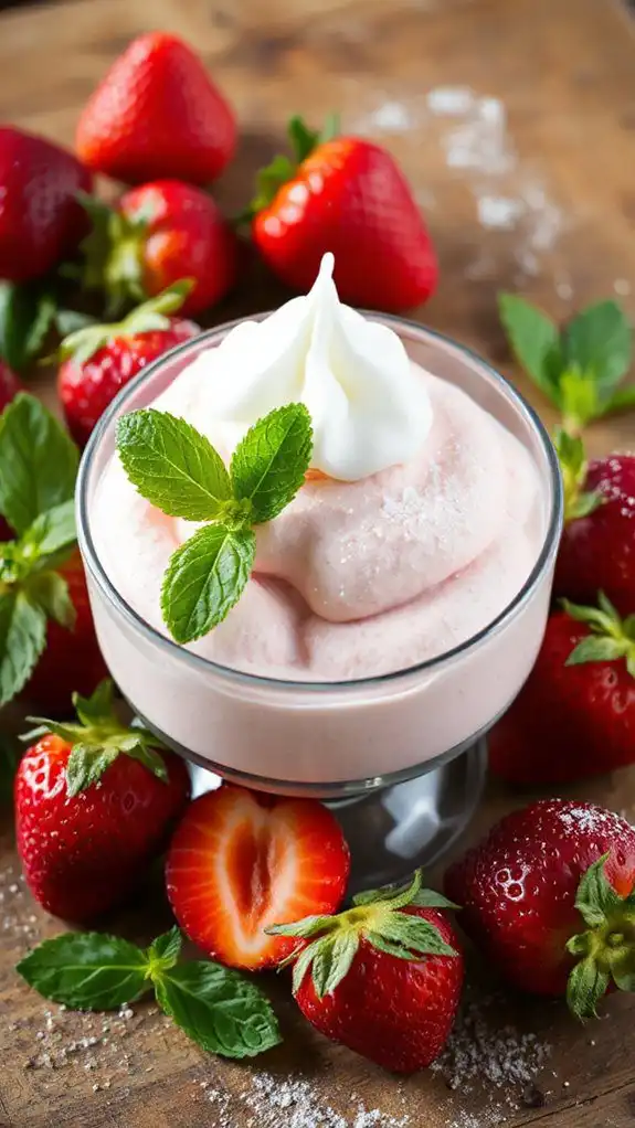 creamy strawberry dessert treat