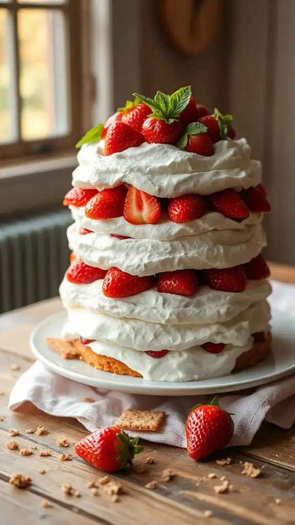 creamy strawberry layered dessert