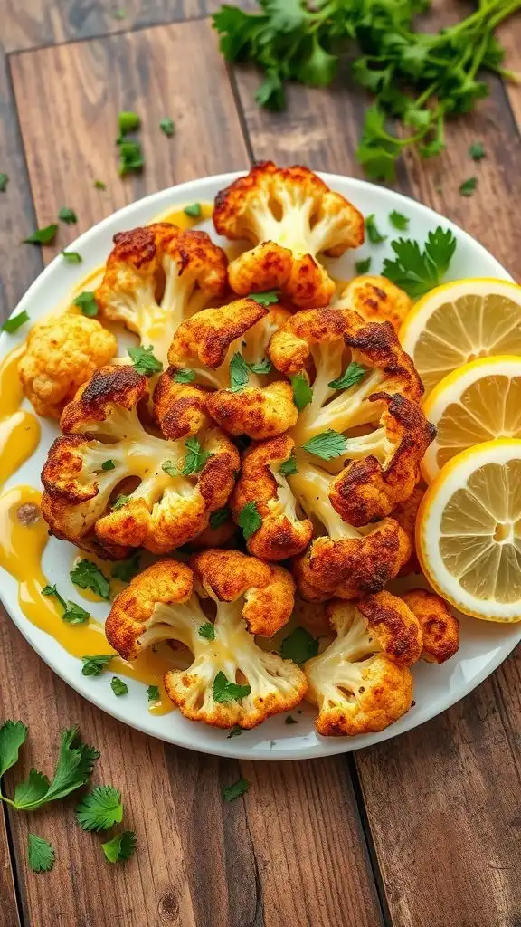 creamy tahini lemon cauliflower