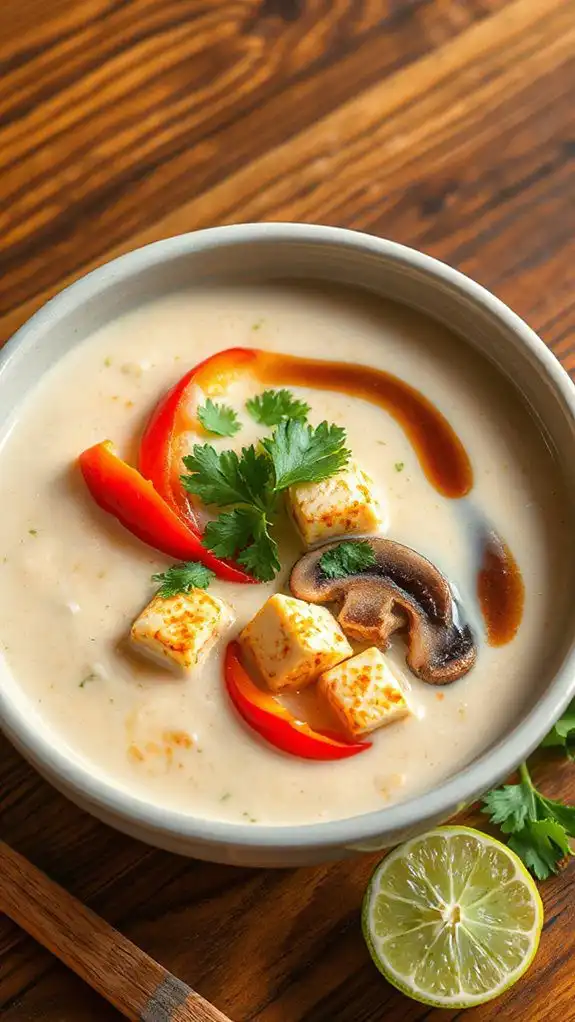 creamy tofu lemongrass soup