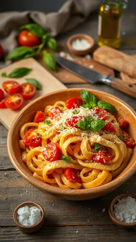 creamy tomato basil dish