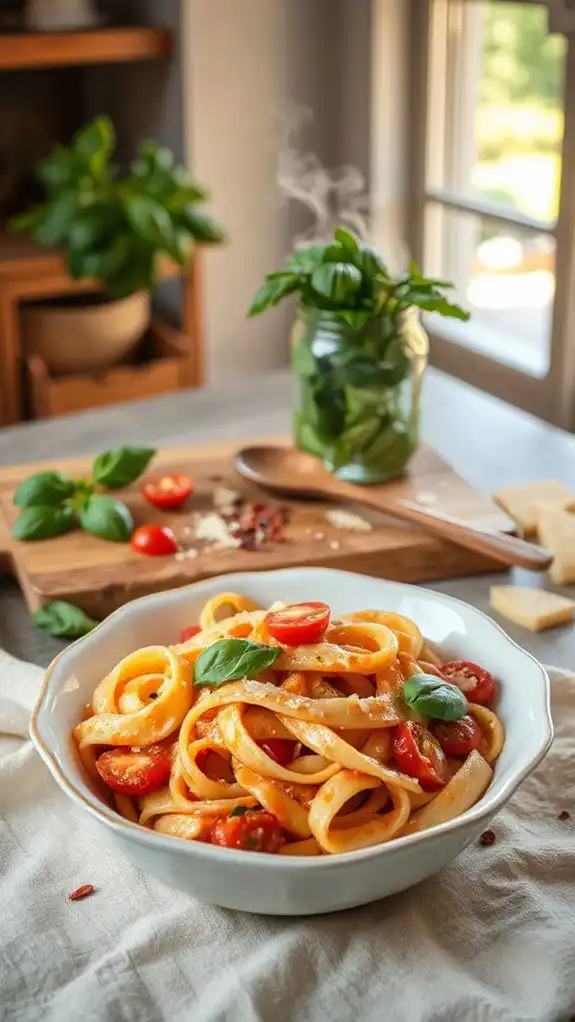 creamy tomato basil pasta