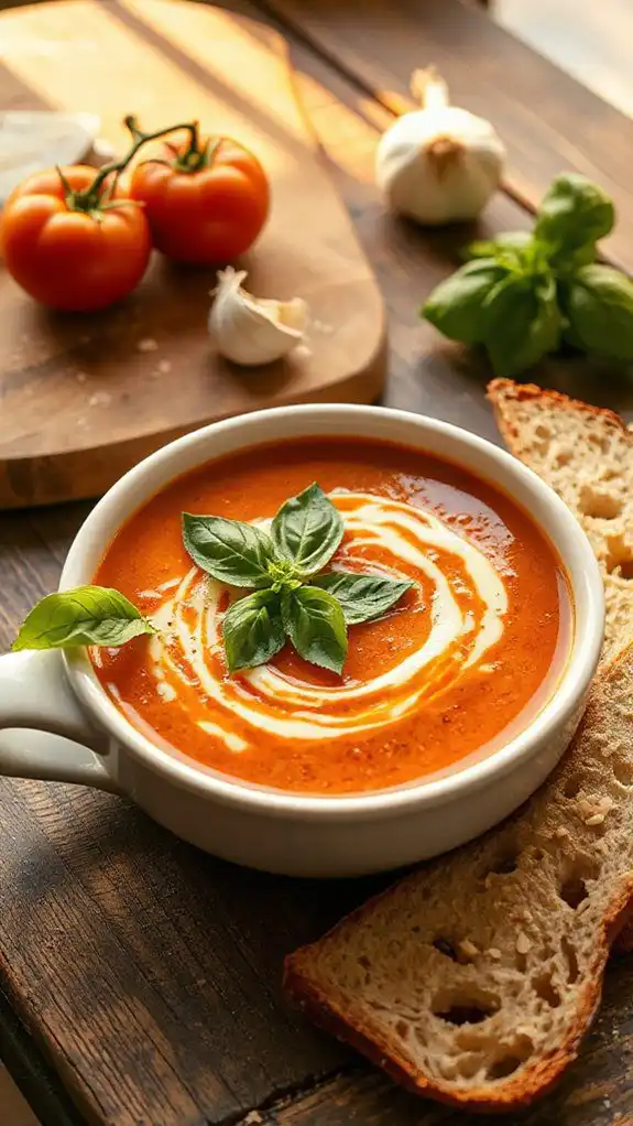 creamy tomato basil soup
