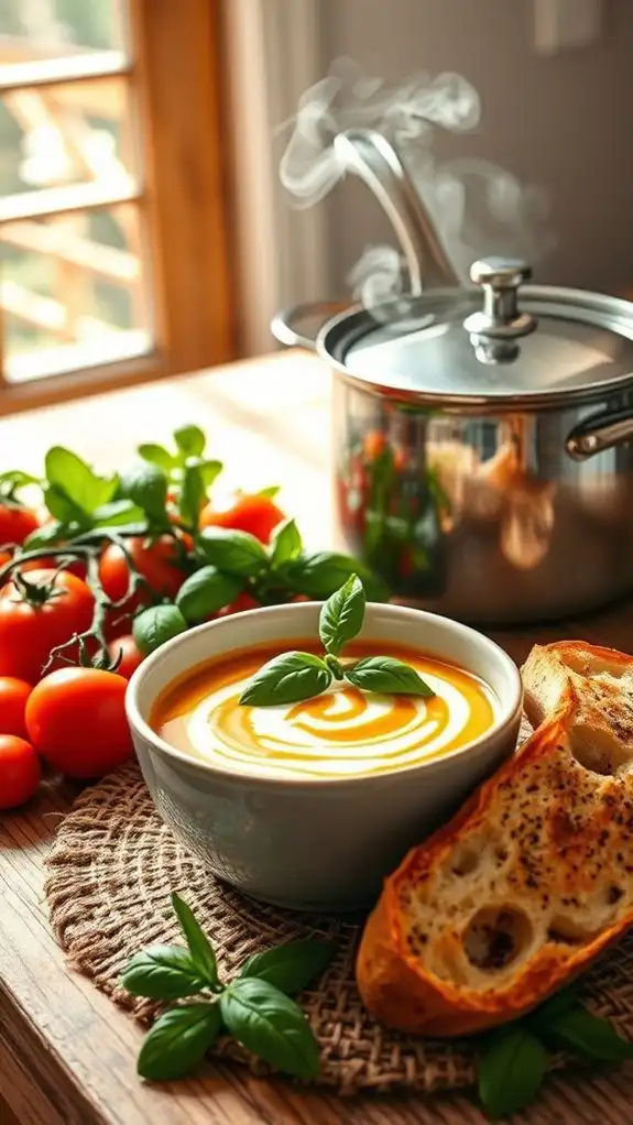 creamy tomato basil soup