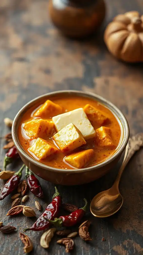 creamy tomato paneer dish