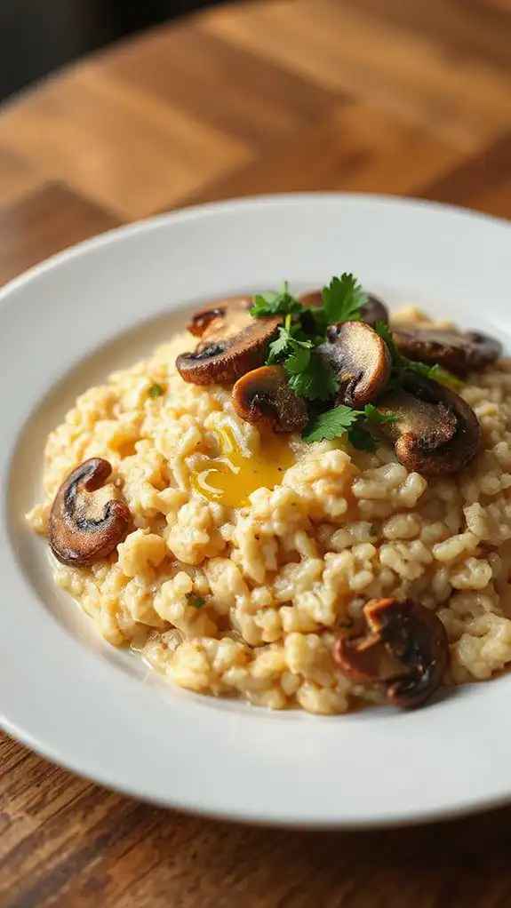 creamy truffle mushroom risotto