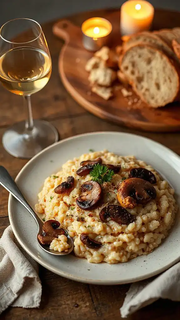 creamy truffle mushroom risotto