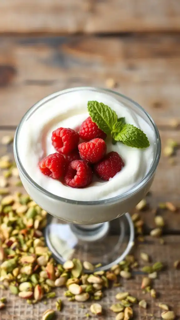 creamy vanilla yogurt dessert