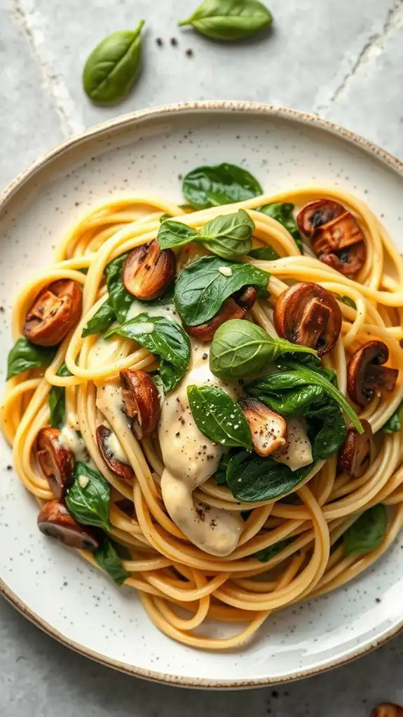 creamy vegan pasta dish