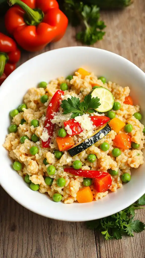 creamy vegetable rice dish