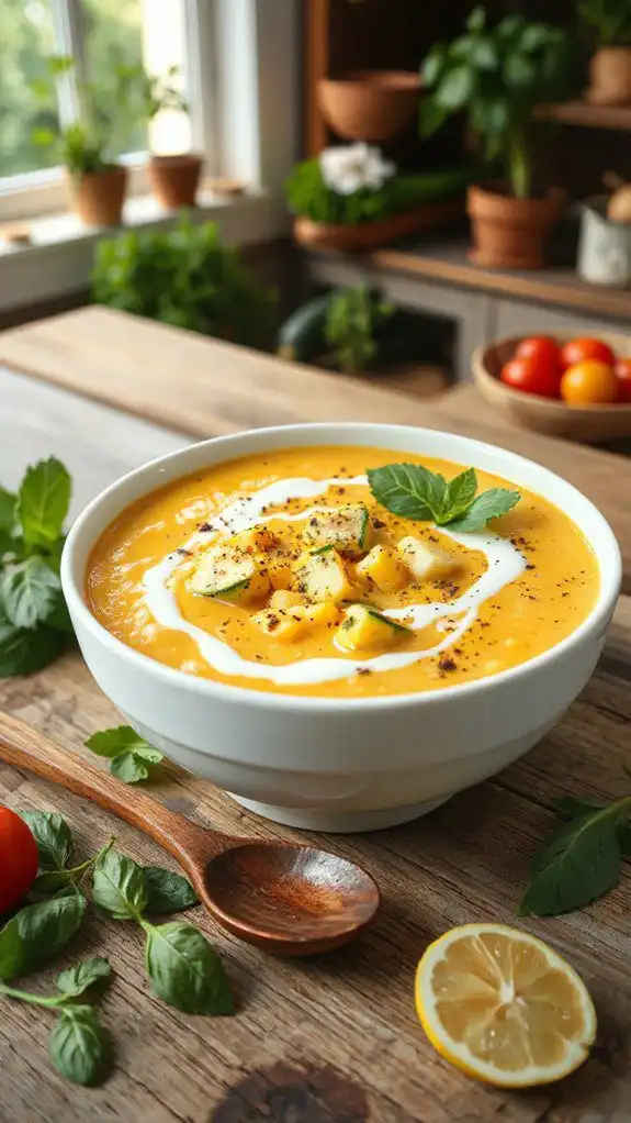 creamy zucchini corn chowder