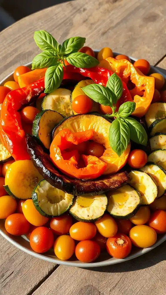 creative vegetable medley presentation