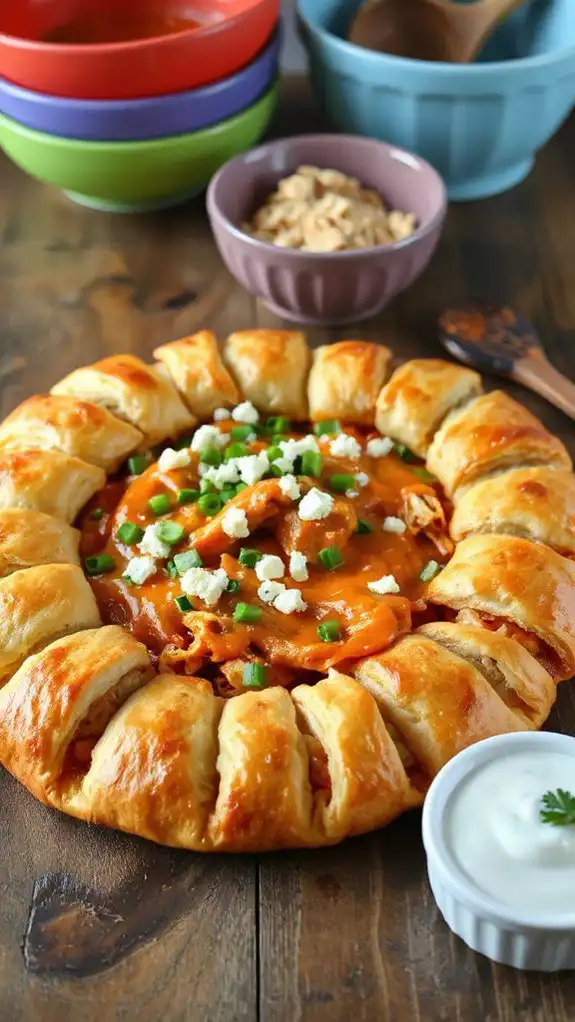 crescent roll buffalo chicken casserole