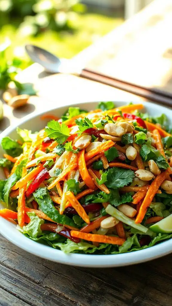 crisp thai inspired vegetable salad