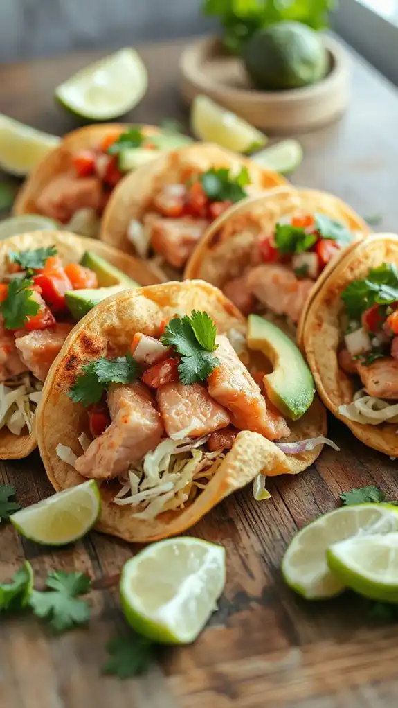 crispy air fried salmon tacos crispy air fried salmon tacos