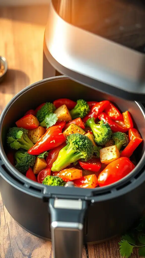 crispy air fried vegetables