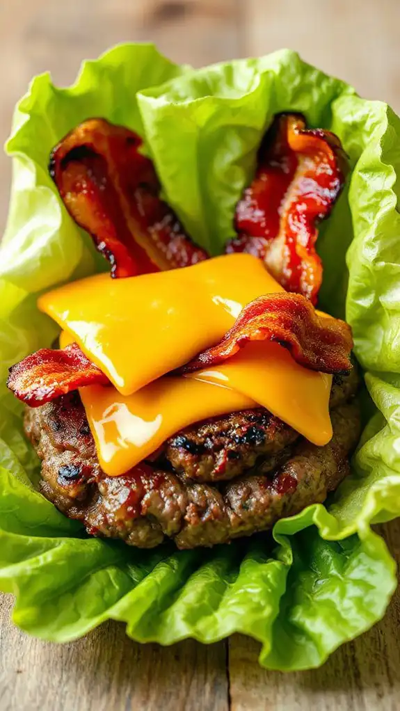 crispy bacon cheeseburger wrap
