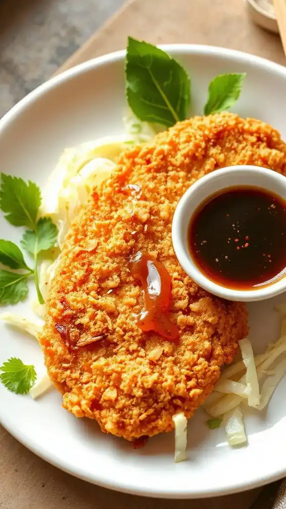 crispy breaded chicken cutlet
