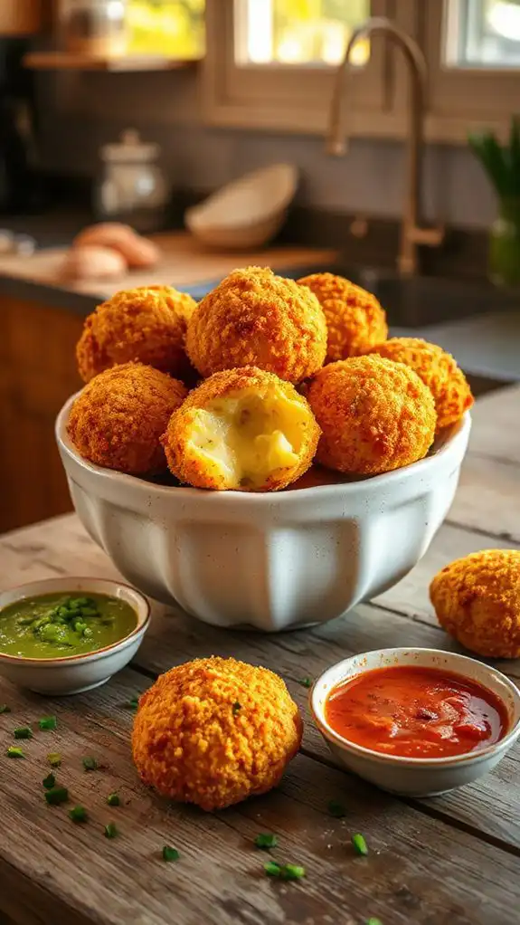 crispy cheese filled potato bites crispy cheese filled potato bites