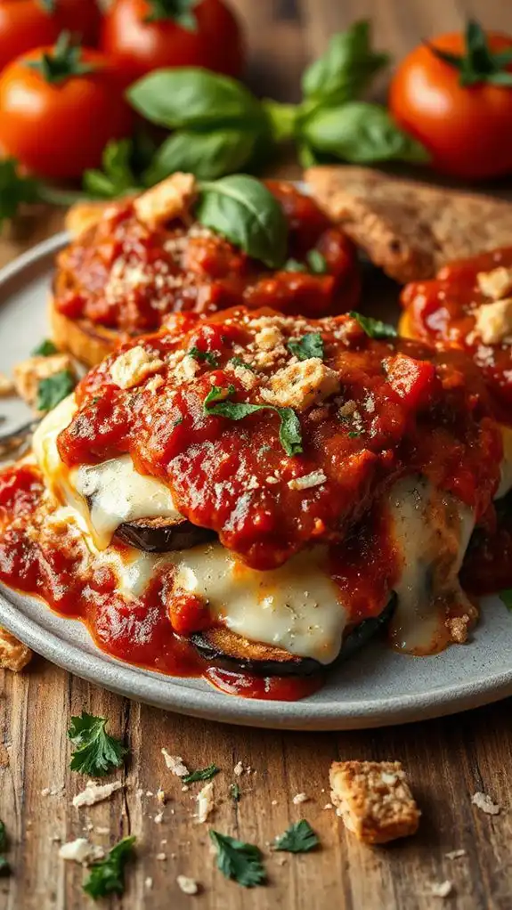 crispy cheesy eggplant dish