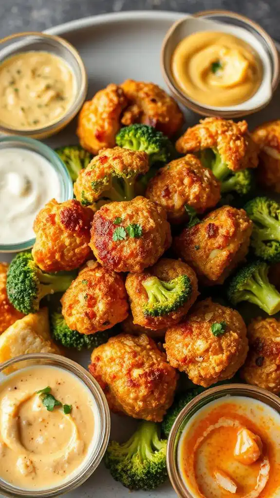 crispy chicken and broccoli